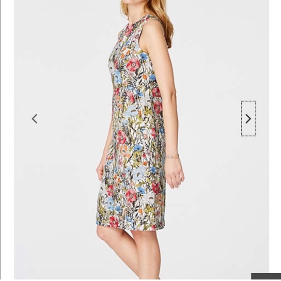 J. JILL Love Linen Floral Sleeveless Dress Size Medium Petite - Picture 2 of 16